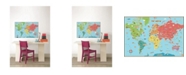 Brewster Home Fashions Kids World Dry Erase Map Decal